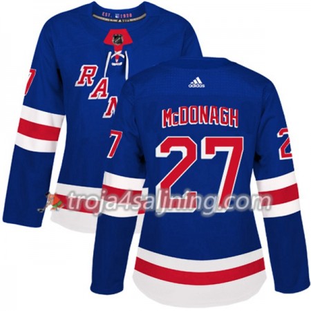 New York Rangers tröja Ryan McDonagh 27 Adidas 2017-2018 Blå Authentic - Dame NHL Tröjor